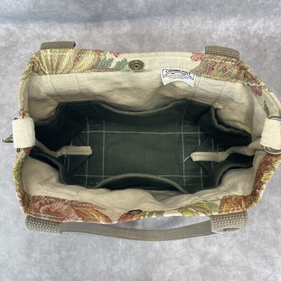 Vtg Cedar Key Canvas Tapestry Bag & Wallet Set Toucan Tropical Floral Mini Tote - Picture 6 of 11